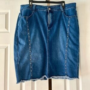 Skirt jean denim 6th & lane woman size 18
